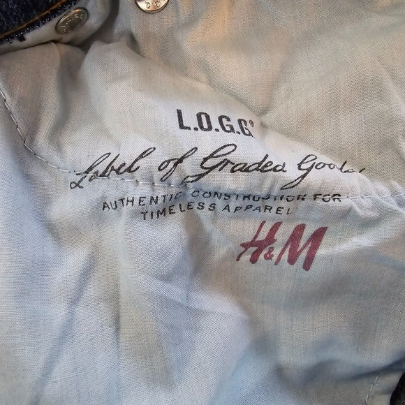 H&M L.O.G.G. Jeans Women's 33 Boot Cut High-Rise Blue Dark Wash - Picture 4 of 16